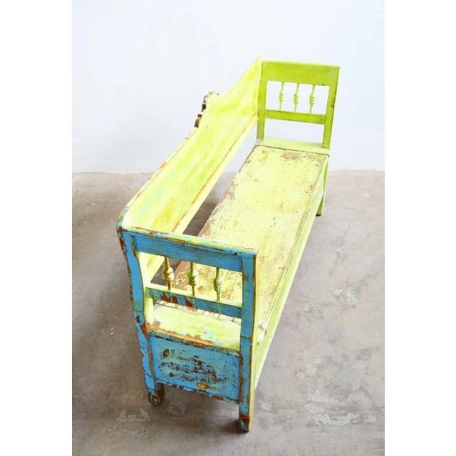 Antique Pine Bench For Sale - Image 4 of 6