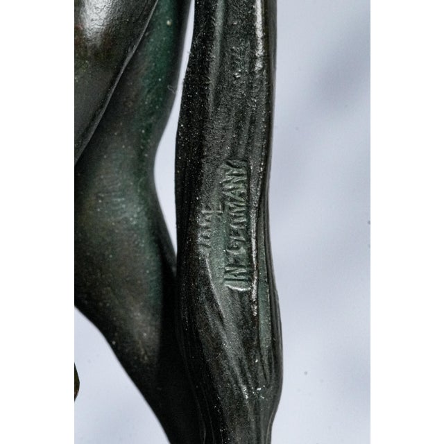 Incredible Bronze Antique Horse Statue Sculpture Marble Catchall Tray Desk Dresser For Sale - Image 13 of 14