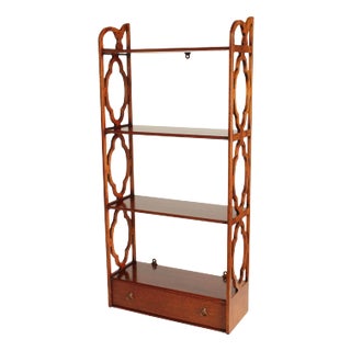 Georgian Style Mahogany Wall-Hanging Etagere For Sale