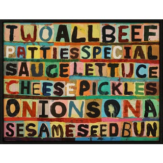 "Big Mac Attack" - Original, Contempory Mixed Media, Collage Painting by Brian McDonald For Sale