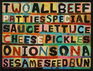 "Big Mac Attack" - Original, Contempory Mixed Media, Collage Painting by Brian McDonald