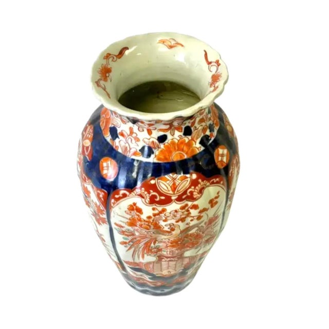 19th Century Japanese Imari Porcelain Vase, Hand-Painted For Sale - Image 4 of 7
