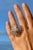 Striking silver ring by Anders Högberg, in an imaginative design. A nest of of silver strings form a voluminous circular...