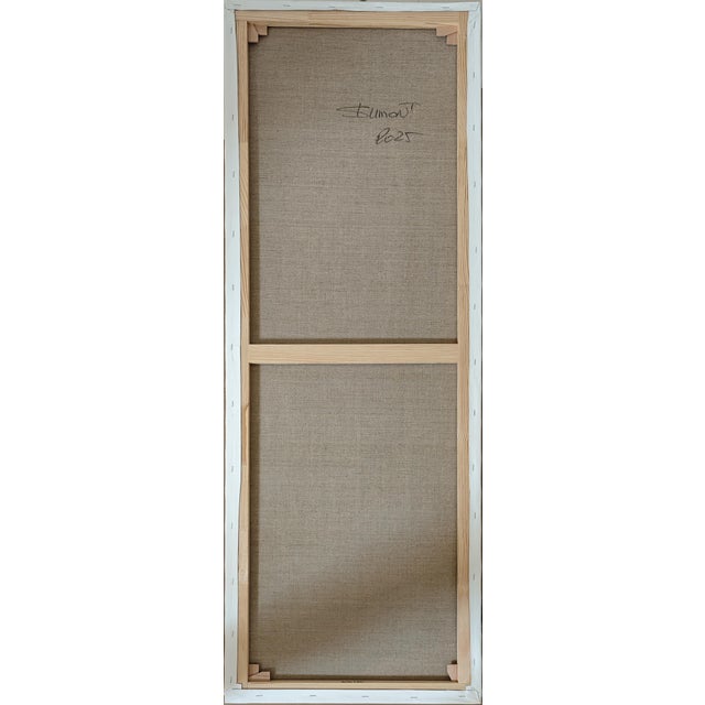 Paint Chronique De L'esprit, Abstract Bookshelf Painting in Neutral Tones, Framed in Black, Contemporary, Framed by Sophie Dumont For Sale - Image 7 of 10