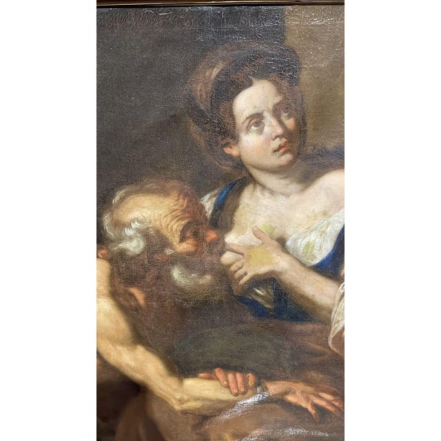 Circle of Johann Carl Loth, Caritas Romana, 17th Century, Oil Painting on Canvas For Sale - Image 12 of 16