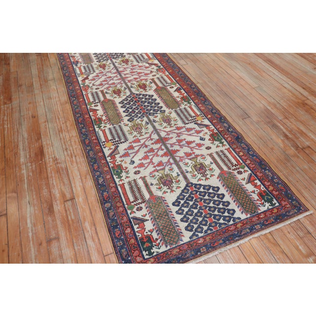 Early 20th Century Willow Tree Persian Runner - 3'2" x 13' For Sale - Image 18 of 18