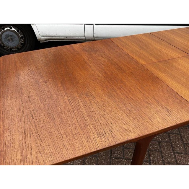 Wood Mid-Century Teak 2-Leaf Extendable Dining Table and Chairs from McIntosh, Set of 5 For Sale - Image 7 of 18
