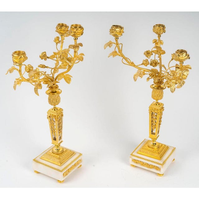 Louis XVI Style Candelabras, 19th Century, Set of 2 For Sale - Image 5 of 9