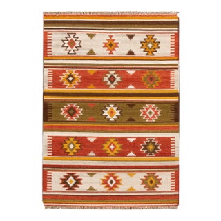 21st Century Modern Kilim Rug 4 '7'' X 6' 6''. For Sale