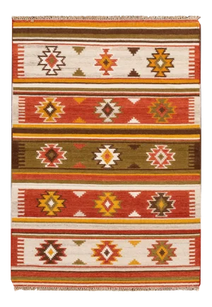 21st Century Modern Kilim Rug 4 '7'' X 6' 6''.
