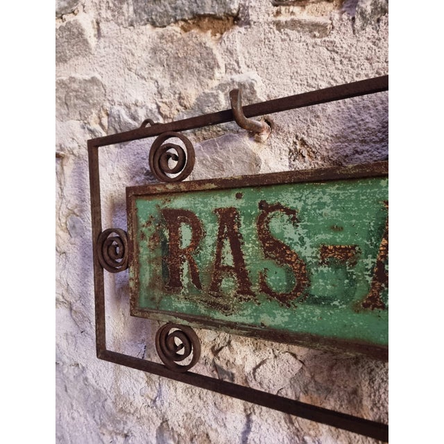 Antique French Double-Sided Shop Sign in Iron Frame, 1890s For Sale - Image 14 of 18