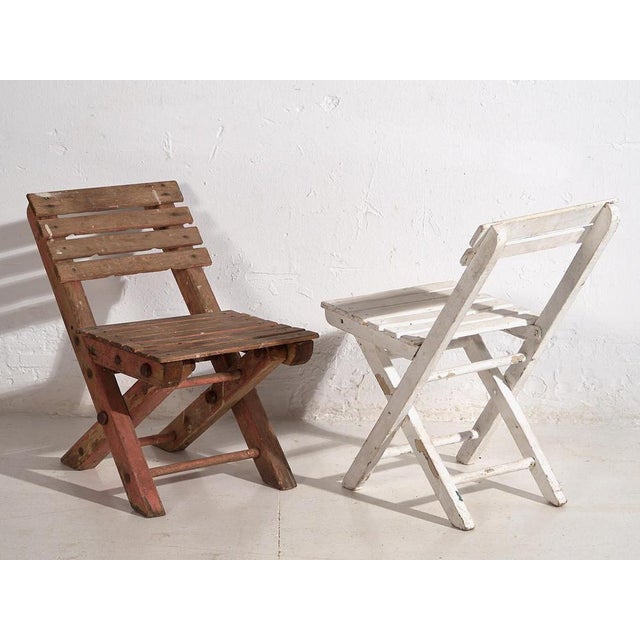 Vintage Children's Folding Chairs, 1920, Set of 4 For Sale - Image 11 of 17