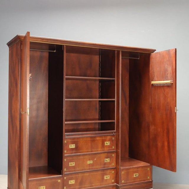 Nautical Mahogany Wardrobe in the style of The Great Estern For Sale - Image 3 of 12