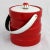 Mid 20th Century Mid Century Modern Ice Bucket Red Faux Patent Leather and White Plastic With Daisy Knob For Sale - Image 13 of 13