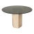 Travertine & Smoked Glass Dining Table For Sale