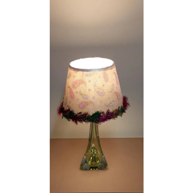 Vintage Belgian Crystal Glass Table Lamp from Val St Lambert For Sale - Image 9 of 11