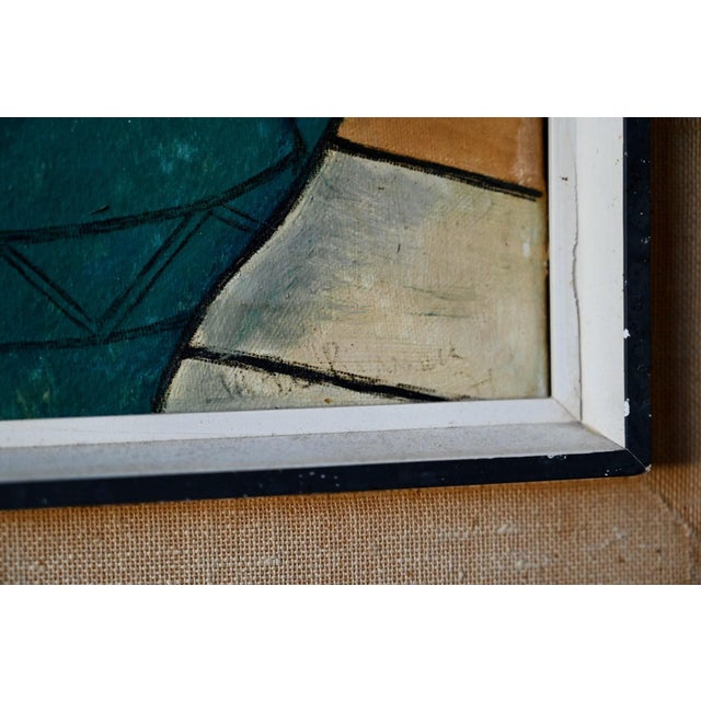 1950s Huberger, Cubist Still Life, 1950s, Oil Painting on Canvas For Sale - Image 5 of 10
