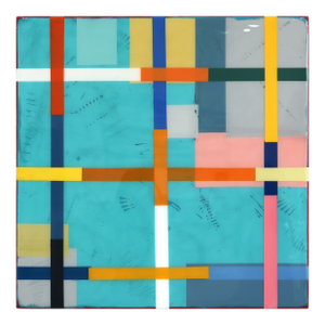 Made in the Shade 5 - Modern Resin Minimalist Multicolor Geometric Abstract Original Artwork by Ricky Hunt