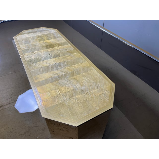 Mid-Century Modern Etched Brass Table by Roger Van Hevel, 1970s For Sale - Image 3 of 11