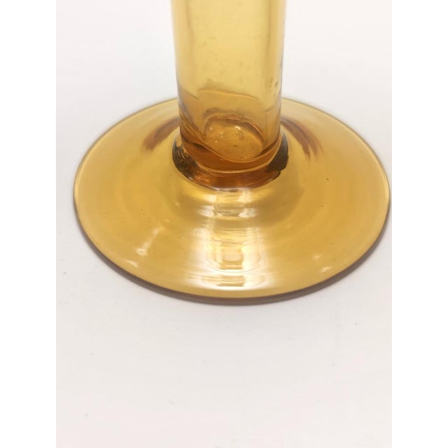 Gold Vintage Colored Hand-Blown Murano Glass Flutes, Italy, 1950s, Set of 6 For Sale - Image 8 of 12