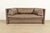 A gorgeous and very comfortable Modern trapezoidal tuxedo sofa or loveseat By Baker Furniture USA, Late 20th Century...