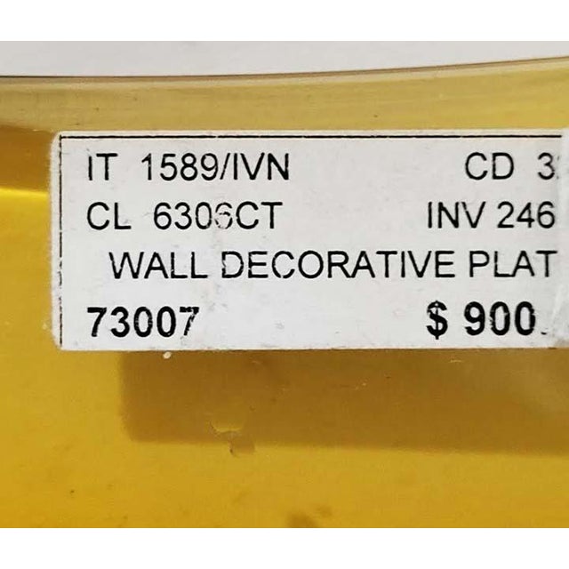Mid-Century Murano Style Asymmetrical Amber & Tortoiseshell Blown Glass Wall Art Installation Plates - Set of 3 For Sale - Image 10 of 10