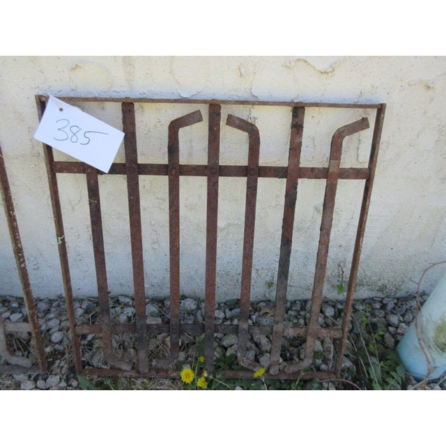 1900 - 1909 Antique Victorian Iron Architectural Salvage Door For Sale - Image 5 of 6