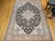 Fine Persian Tabriz Rug, Hand-Knotted Wool & Silk, Geometric Heriz Pattern, Black & Ivory, 7x10 For Sale In Chicago - Image 6 of 17