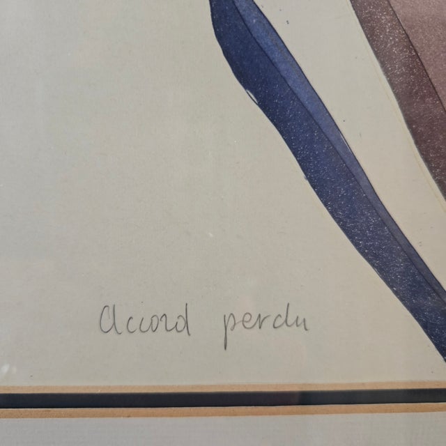 Vintage Charlotte Reine "Accord Perdu" Framed Artist Proof Number VI Signed and Numbered *Flaw* For Sale - Image 4 of 18