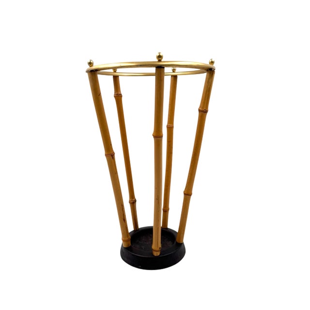 Hollywood Regency Bamboo Umbrella Rack, France 1970 For Sale - Image 6 of 7