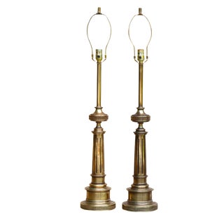 Stiffel Traditional Brass Table Lamps - A Pair For Sale