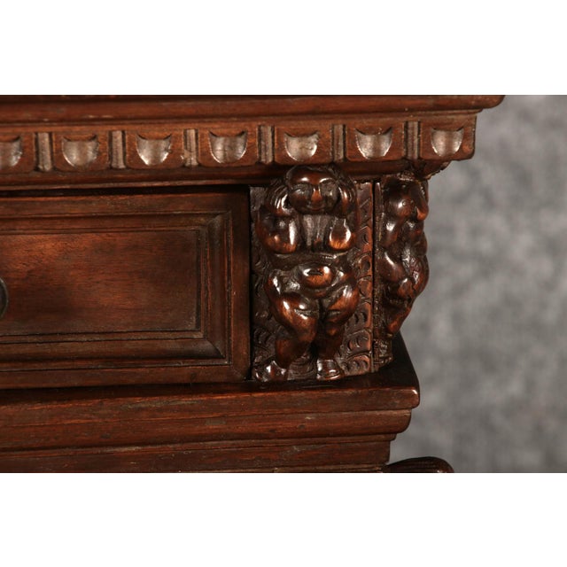 Small Renaissance Secretary Walnut, 1700s For Sale - Image 17 of 18