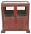 Wooden Display Case with Red Patina For Sale