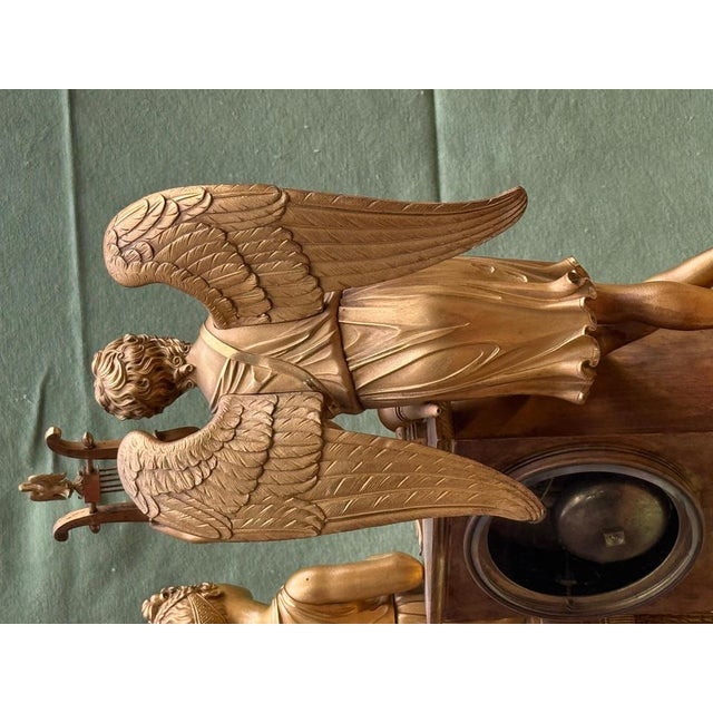 Empire Mantel Clock in Mercury-Gilt Bronze, France, Early 19th Century For Sale - Image 9 of 13