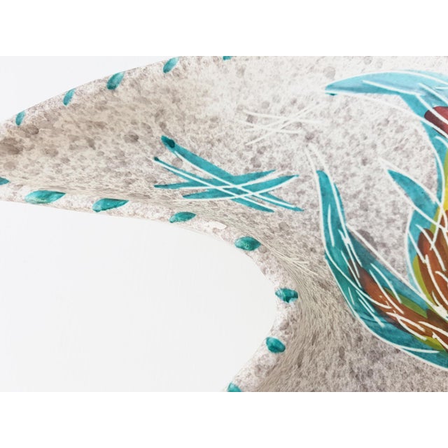 1950s Vintage French Tripod Fruit Bowl in Ceramic by A. Borty for Vallauris, 1950 For Sale - Image 5 of 8