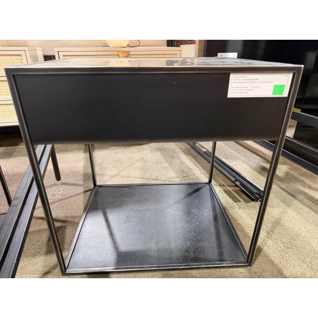 Modern Restoration Hardware "Gramercy" Mirrored Side Table For Sale - Image 3 of 6