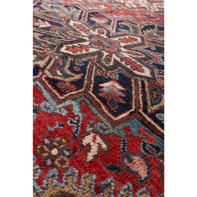 Modern Antique Circa 1920 Red Hand Knotted Rug 5ft 11in X 7ft 4in For Sale - Image 3 of 9