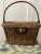 Vintage Wicker Magazine Basket Rack For Sale - Image 13 of 13
