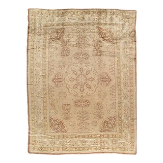 Antique Angora Oushak, Handmade Turkish Oriental Rug, circa 1890s, Soft For Sale