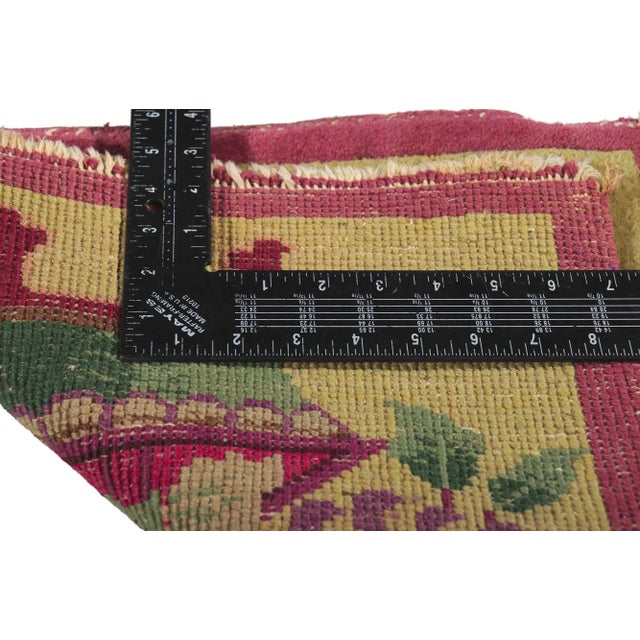 Early 20th Century Early 20th Century Antique Tibetan Meditation Mat, 01'05 X 01'06 For Sale - Image 5 of 10