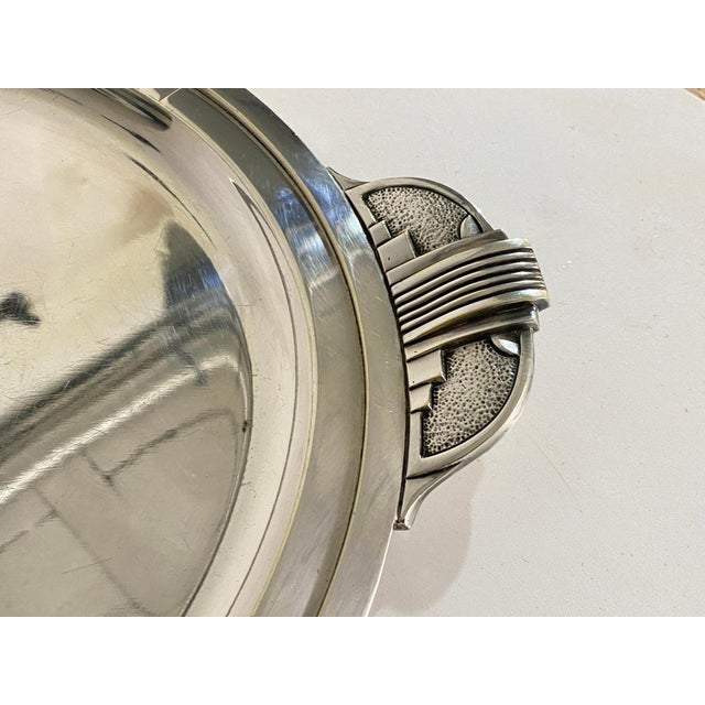 Art Deco Tay in Silver-Plated Metal, France, 1940s For Sale - Image 9 of 15