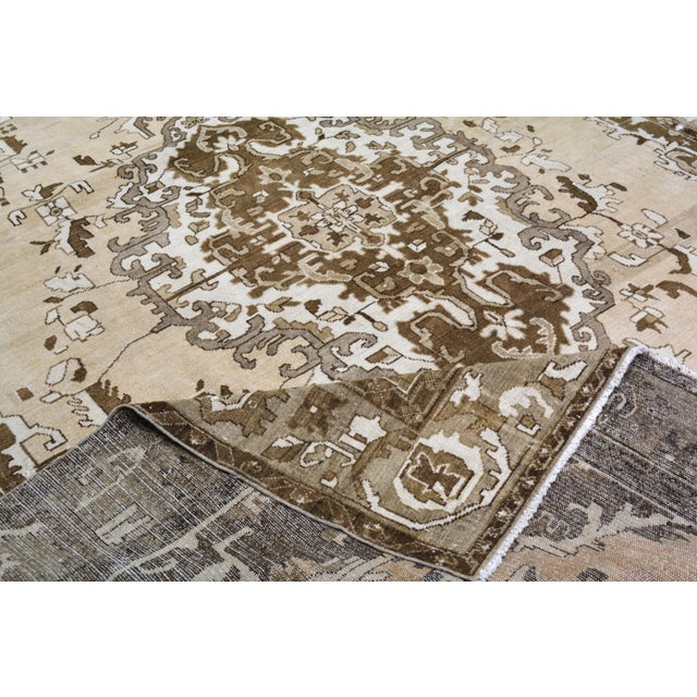 Vintage Turkish Kars Hand Knotted Wool Rug, 8'x10'x1" For Sale In New York - Image 6 of 6