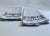 Vintage Pair Embroidered Blue & White Linen "Griffin" Hand Towels For Sale - Image 4 of 12