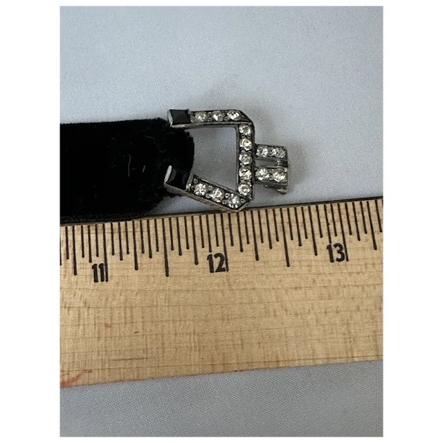 Black 1940s Rhinestone Choker For Sale - Image 8 of 8