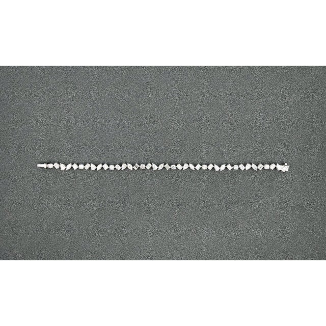 Metal 6.38 Ct Mixed Shape Diamond Tennis Bracelet For Sale - Image 7 of 8