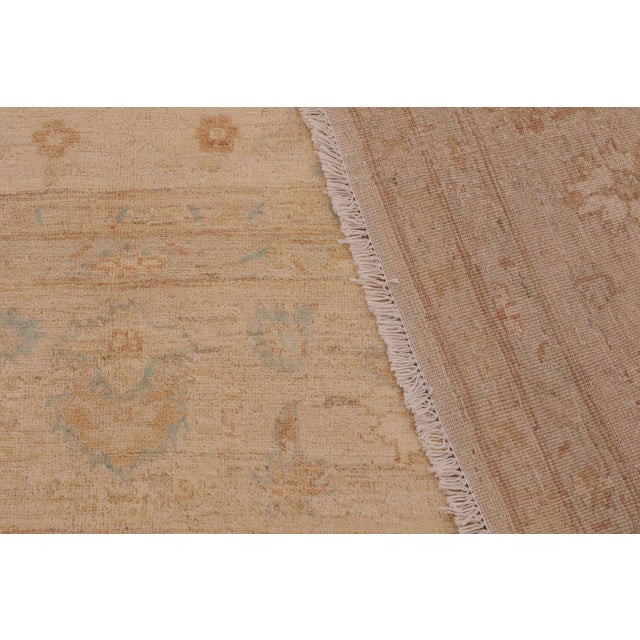 Tan Boho Chic Ziegler Tan Beige Hand-Knotted Wool Rug - 9'1'' X 11'5'' For Sale - Image 8 of 8