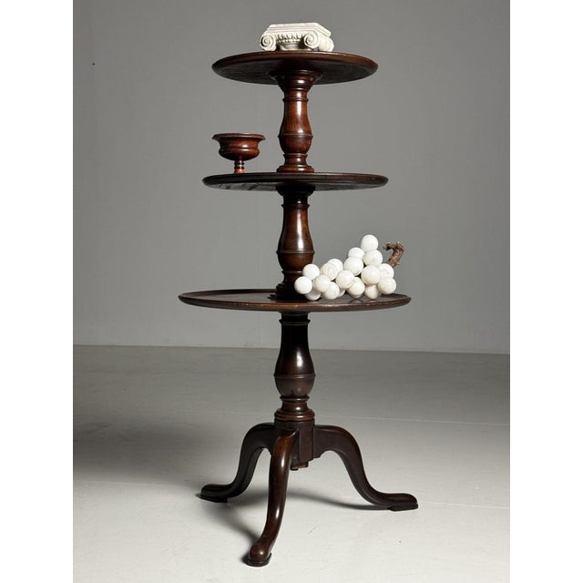 Antique English Tripod Etagère For Sale - Image 3 of 18