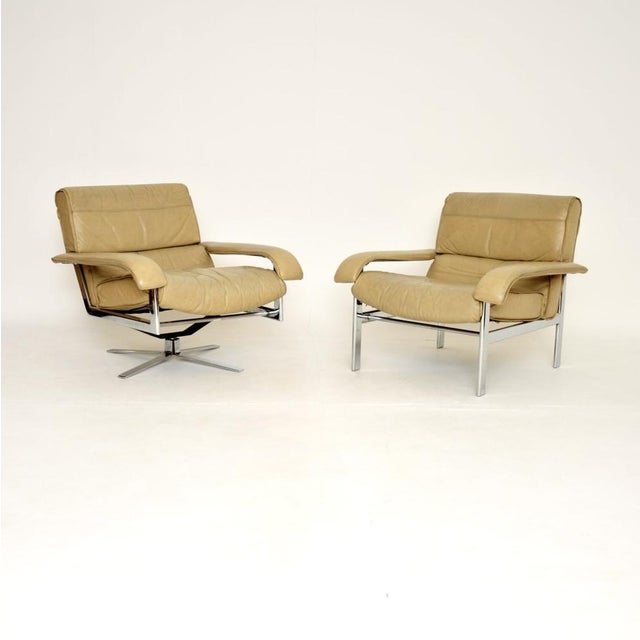 Vintage Leather and Chrome Armchairs from Pieff, 1970, Set of 2 For Sale - Image 14 of 14
