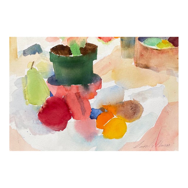 Abstract Still Life Watercolor For Sale