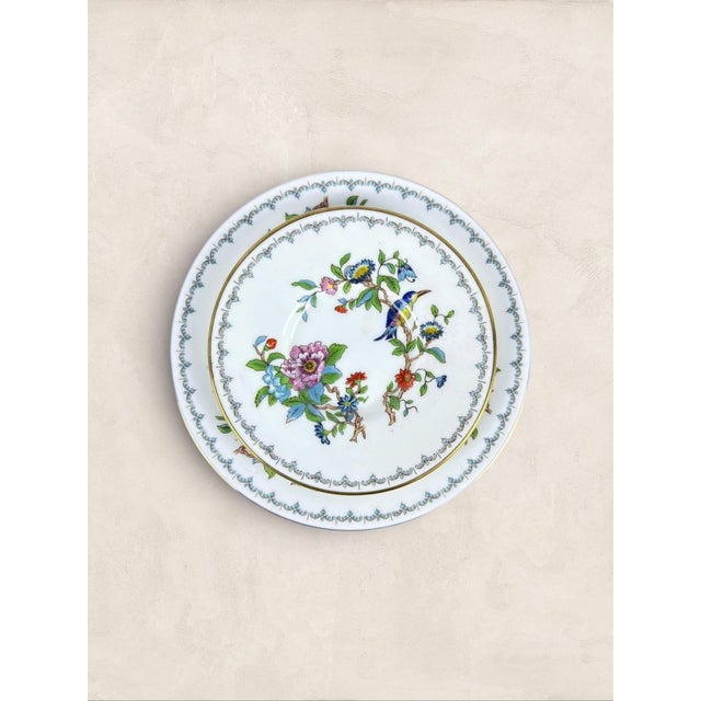 White Vintage Aynsley Pembroke Fine English Bone China Demitasse Cup, Saucer & Side Plate Trio For Sale - Image 8 of 11